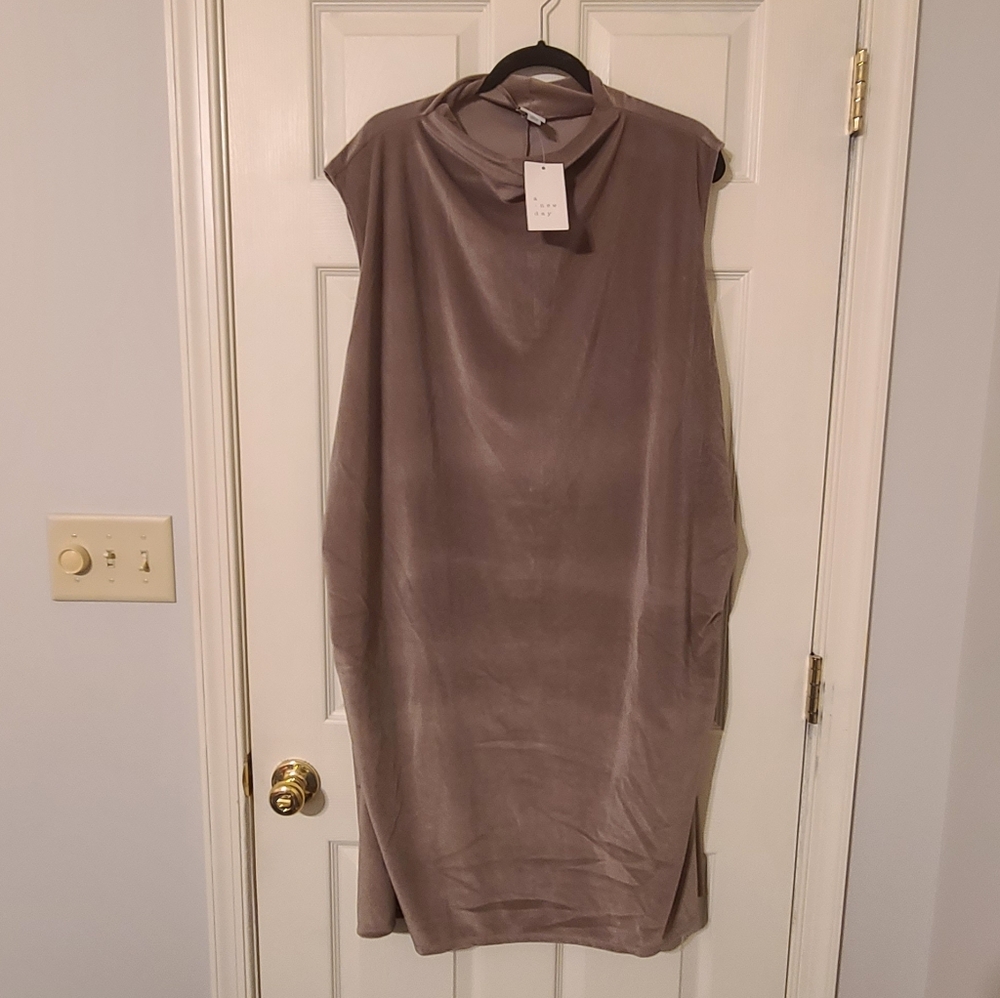 Sleeveless Taupe Shift Dress - A New Day